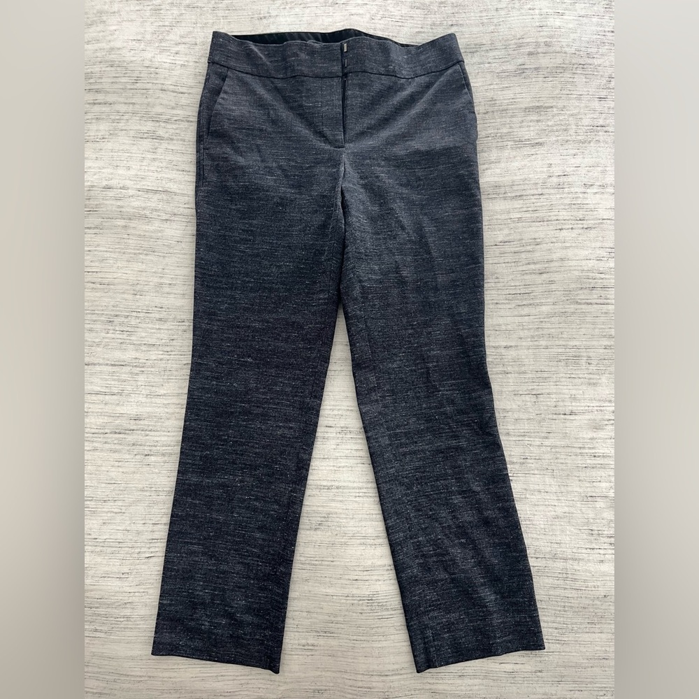 Heather-Gray Cropped Ankle Panta